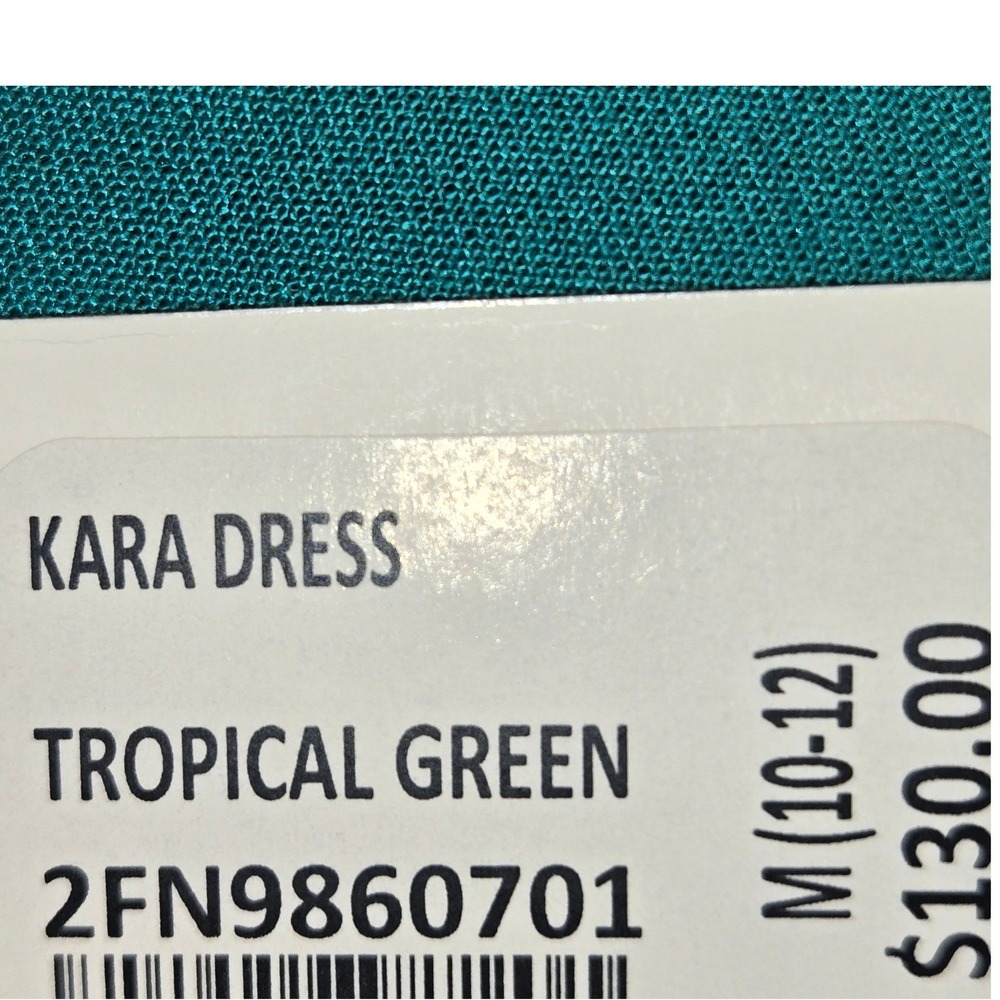 Soft Surroundings Kara Dress Tropical Green Tiered Maxi Knit Short Sleeve M - Picture 8 of 10